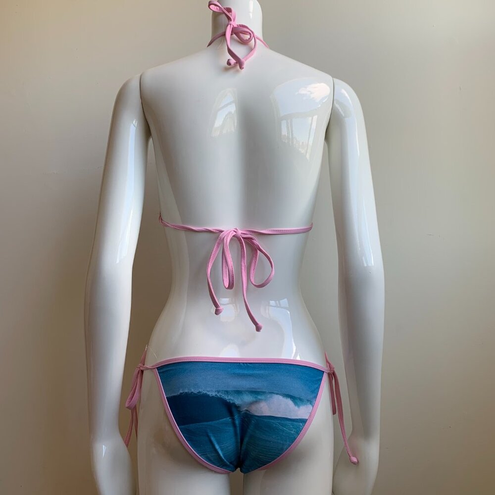 Aaron Chang Blue wave reversible navy bikini - Picture 5 of 12